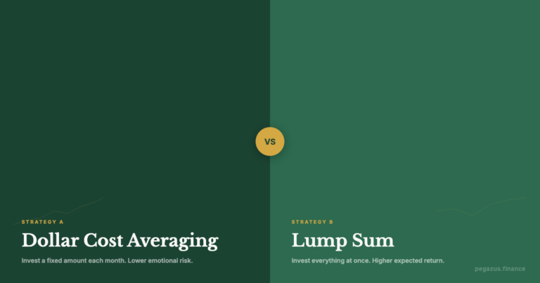 Dollar cost averaging versus lump sum investing comparison