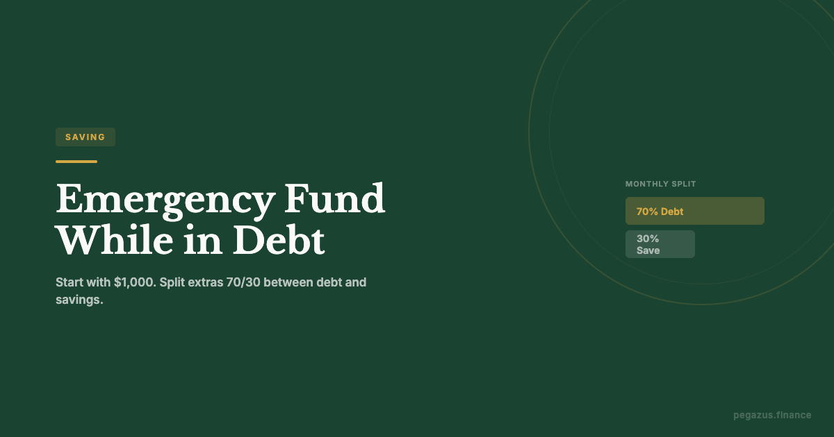 Building an emergency fund while paying off debt
