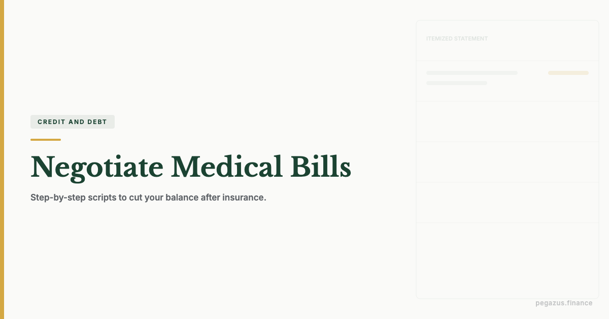 How to negotiate medical bills