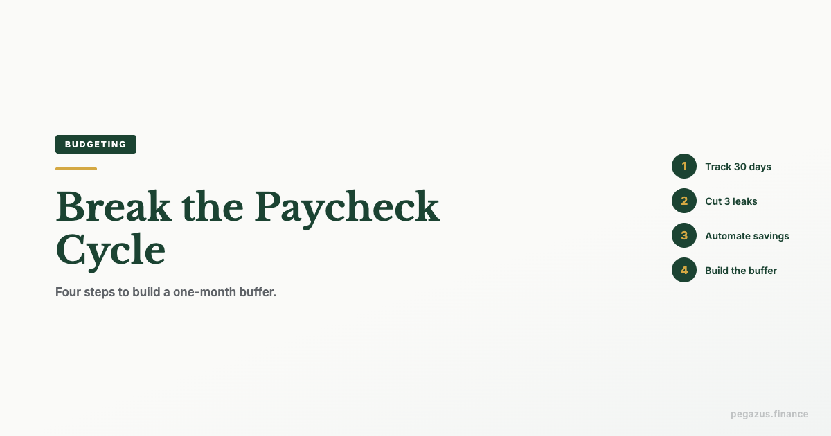 Steps to stop living paycheck to paycheck